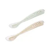 Set 2 lingurite silicon +4 luni + cutie Beaba Clay