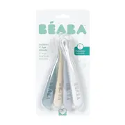 Set 4 lingurite silicon Beaba +4 luni Pebble