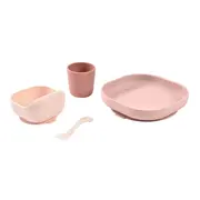 Set de masa silicon Beaba 4 piese Cotton Candy