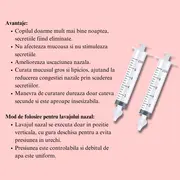 Set seringi pentru lavaj nazal RedLine Nasucel, pentru curatarea si hidratarea cailor nazale, 2 x 10 ml, 4 luni+ BITRedLineNasucel