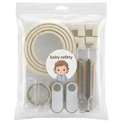 Set siguranta copii pentru casa bej ,   kit protectie 17 piese