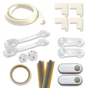 Set siguranta copii pentru casa bej ,   kit protectie 17 piese