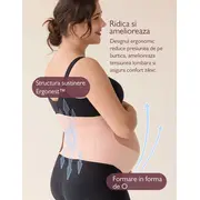 Centura gravide Momcozy pentru sustinerea greutatii abdominale Black L