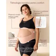 Centura gravide Momcozy pentru sustinerea greutatii abdominale Black L