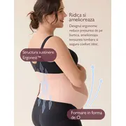 Centura gravide Momcozy pentru sustinerea greutatii abdominale Black M
