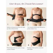 Centura gravide Momcozy pentru sustinerea greutatii abdominale Black M