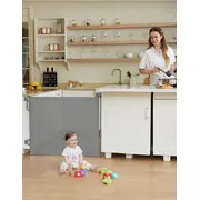 Poarta retractabila bebelusi Momcozy 140 cm Grey
