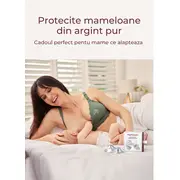 Protectie alaptare Momcozy argint 45 mm set 2 buc Regular