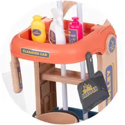 Set jucarie Chipolino Cleaning Cart cu 35 accesorii HUBDIPK002431CC