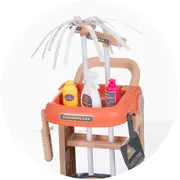 Set jucarie Chipolino Cleaning Cart cu 35 accesorii HUBDIPK002431CC