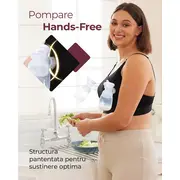Sutien alaptare Momcozy pentru pompa de san Hands-free YN08 Black L