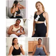 Sutien alaptare Momcozy pentru pompa de san Hands-free YN08 Black XL