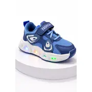 Adidasi cu luminite panda new style - navy blue adt-33