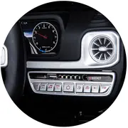 Masinuta electrica Chipolino SUV Mercedes AMG G63 cu scaun din piele si roti EVA black HUBELJG63M253B