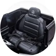 Masinuta electrica Chipolino SUV Mercedes AMG G63 cu scaun din piele si roti EVA black HUBELJG63M253B