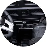 Masinuta electrica Chipolino SUV Mercedes AMG G63 cu scaun din piele si roti EVA black HUBELJG63M253B