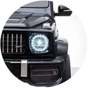 Masinuta electrica Chipolino SUV Mercedes AMG G63 cu scaun din piele si roti EVA black HUBELJG63M253B