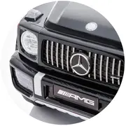 Masinuta electrica Chipolino SUV Mercedes AMG G63 cu scaun din piele si roti EVA black HUBELJG63M253B