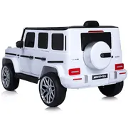 Masinuta electrica Chipolino SUV Mercedes AMG G63 cu scaun din piele si roti EVA white HUBELJG63M251W