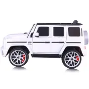Masinuta electrica Chipolino SUV Mercedes AMG G63 cu scaun din piele si roti EVA white HUBELJG63M251W