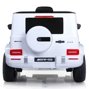 Masinuta electrica Chipolino SUV Mercedes AMG G63 cu scaun din piele si roti EVA white HUBELJG63M251W
