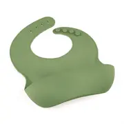 Baveta moale, Petite&Mars, Take&Match, Reglabila, Cu buzunar colector, Silicon, Fara BPA, 6 luni+, Sweet Pea, Verde BYN706766