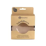Bol, Petite&Mars, Take&Match, Din silicon, Cu ventuza, Fara BPA, Adecvat pentru masina de spalat vase si microunde, Nu absoarbe mirosuri, 6 luni+, 360 ml, Velvet Latte, Maro pudrat BYN707769
