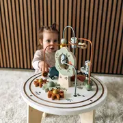 Masuta Montessori cu activitati, Free2Play, Cu multiple activitati, Dezvolta coordonarea ochi-mana, Din lemn, 18 luni+, Think and Play BYN86724