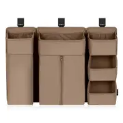 Organizator multifunctional, Lionelo, Sidepocket L, 58x11x58 cm, 3 parti independente cu multiple buzunare, Universal, Constructie ranforsata, Bej BYNLO-SIDEPOCKET_LARGE_BEIGE
