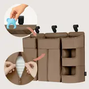 Organizator multifunctional, Lionelo, Sidepocket L, 58x11x58 cm, 3 parti independente cu multiple buzunare, Universal, Constructie ranforsata, Bej BYNLO-SIDEPOCKET_LARGE_BEIGE