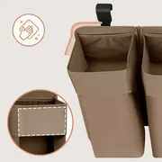 Organizator multifunctional, Lionelo, Sidepocket L, 58x11x58 cm, 3 parti independente cu multiple buzunare, Universal, Constructie ranforsata, Bej BYNLO-SIDEPOCKET_LARGE_BEIGE