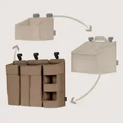 Organizator multifunctional, Lionelo, Sidepocket L, 58x11x58 cm, 3 parti independente cu multiple buzunare, Universal, Constructie ranforsata, Bej BYNLO-SIDEPOCKET_LARGE_BEIGE