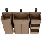 Organizator multifunctional, Lionelo, Sidepocket L, 58x11x58 cm, 3 parti independente cu multiple buzunare, Universal, Constructie ranforsata, Bej BYNLO-SIDEPOCKET_LARGE_BEIGE
