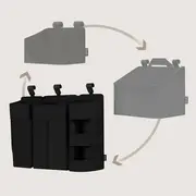 Organizator multifunctional, Lionelo, Sidepocket L, 58x11x58 cm, 3 parti independente cu multiple buzunare, Universal, Constructie ranforsata, Negru BYNLO-SIDEPOCKET_LARGE_BLACK