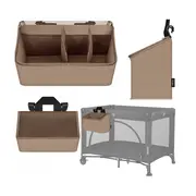 Organizator multifunctional, Lionelo, Sidepocket M, 43x15x23 cm, 3 compartimente, Universal, Constructie ranforsata, Bej BYNLO-SIDEPOCKET_MEDIUM_BEIGE