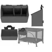 Organizator multifunctional, Lionelo, Sidepocket M, 43x15x23 cm, 3 compartimente, Universal, Constructie ranforsata, Gri BYNLO-SIDEPOCKET_MEDIUM_GREY