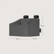 Organizator multifunctional, Lionelo, Sidepocket S, 26x12x15 cm, 2 compartimente, Universal, Constructie ranforsata, Gri BYNLO-SIDEPOCKET_SMALL_GREY