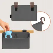 Organizator multifunctional, Lionelo, Sidepocket S, 26x12x15 cm, 2 compartimente, Universal, Constructie ranforsata, Gri BYNLO-SIDEPOCKET_SMALL_GREY