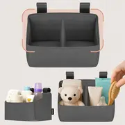 Organizator multifunctional, Lionelo, Sidepocket S, 26x12x15 cm, 2 compartimente, Universal, Constructie ranforsata, Gri BYNLO-SIDEPOCKET_SMALL_GREY