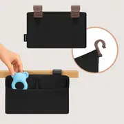 Organizator multifunctional, Lionelo, Sidepocket S, 26x12x15 cm, 2 compartimente, Universal, Constructie ranforsata, Negru BYNLO-SIDEPOCKET_SMALL_BLACK