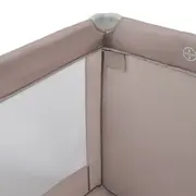 Patut pliant, Baby Mix, Cu doua nivele, Cu intrare laterala cu fermoar, 2 roti, 120 x 60 cm, Conform cu standardul european de securitate EN 716+AC:2019-07, Beige BYN57968