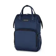 Rucsac pentru mamici, Petite&Mars, Jack, Cu 11 compartimente, Cu buzunare termice, Saltea de infasat inclusa, 30 x 42 x 15 cm, Albastru BYN507761