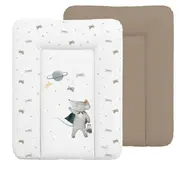 Saltea de infasat, Ceba Baby, Moale, 70 x 50 cm, Suprafata impermeabila, Pentru comode de infasat sau suprafete plane, Fara ftalati, 0 luni+, Cosmic Mouse BYNAGS-143-000-809