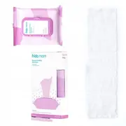 Set 24 servetele umede perineale, Frida Mom, Cu efect de calmare, Pentru perioada postpartum, Vindeca si curata zona intima, Fara ingrediente chimice, Alb BYNFRIPLNC5Z