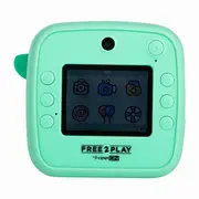 Aparat foto copii cu printare instant, Free2Play, Camere duale fata-spate, Cadre distractive, Cu 6 filtre, Dino BYN86885