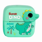 Aparat foto copii cu printare instant, Free2Play, Camere duale fata-spate, Cadre distractive, Cu 6 filtre, Dino BYN86885