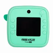 Aparat foto copii cu printare instant, Free2Play, Camere duale fata-spate, Cadre distractive, Cu 6 filtre, Dino BYN86885