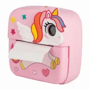Aparat foto copii cu printare instant, Free2Play, Camere duale fata-spate, Cadre distractive, Cu 6 filtre, Unicorn BYN86892