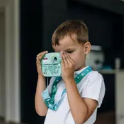 Aparat foto copii cu printare instant, Free2Play, Camere duale fata-spate, Cadre distractive, Cu 6 filtre, Unicorn BYN86892