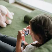 Aparat foto digital pentru copii, Free2Play, Cu functie selfie, Cadre distractive, Cu 6 filtre, Unicorn BYN86908